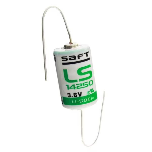 LS14250_AX 1/2AA Battery Axial 3.6V 1200mAh Lithium replaces Apple and more, Saft, Mfr#: LS14250_AX